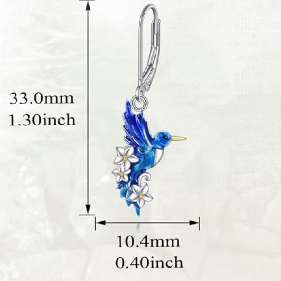 24k Hummingbird Earrings - Picture 6 of 8